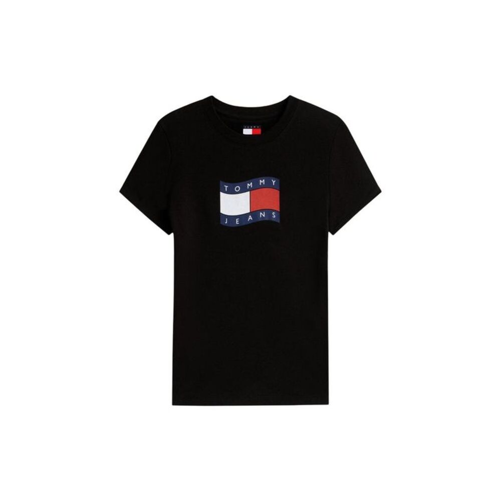 Tommy Hilfiger Jeans Black Recycled Cotton Women's T-Shirt
